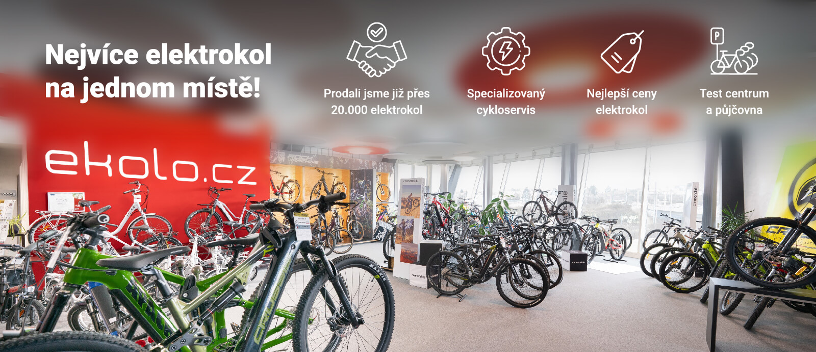 Nejvíce elektrokol na jednom místě = ekolo.cz