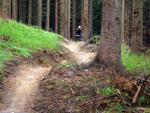 Uphill cestou dokopce