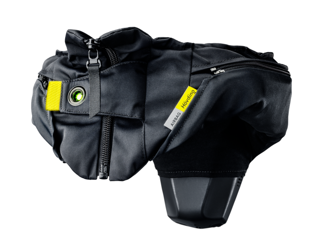 Hövding = límec pro cyklisty, který v sobě skrývá airbag
