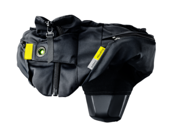 Airbag pro cyklisty, navržen jako elegatní límec, který má v sobě skrytý airbag, jež ochrání Vaši hlavu v případě nechtěného pádu. 